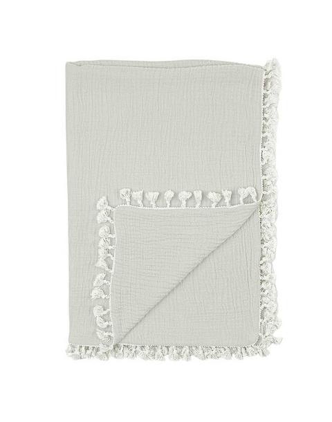 6-Layer Cotton Muslin Baby Blanket (Moonstone Grey)