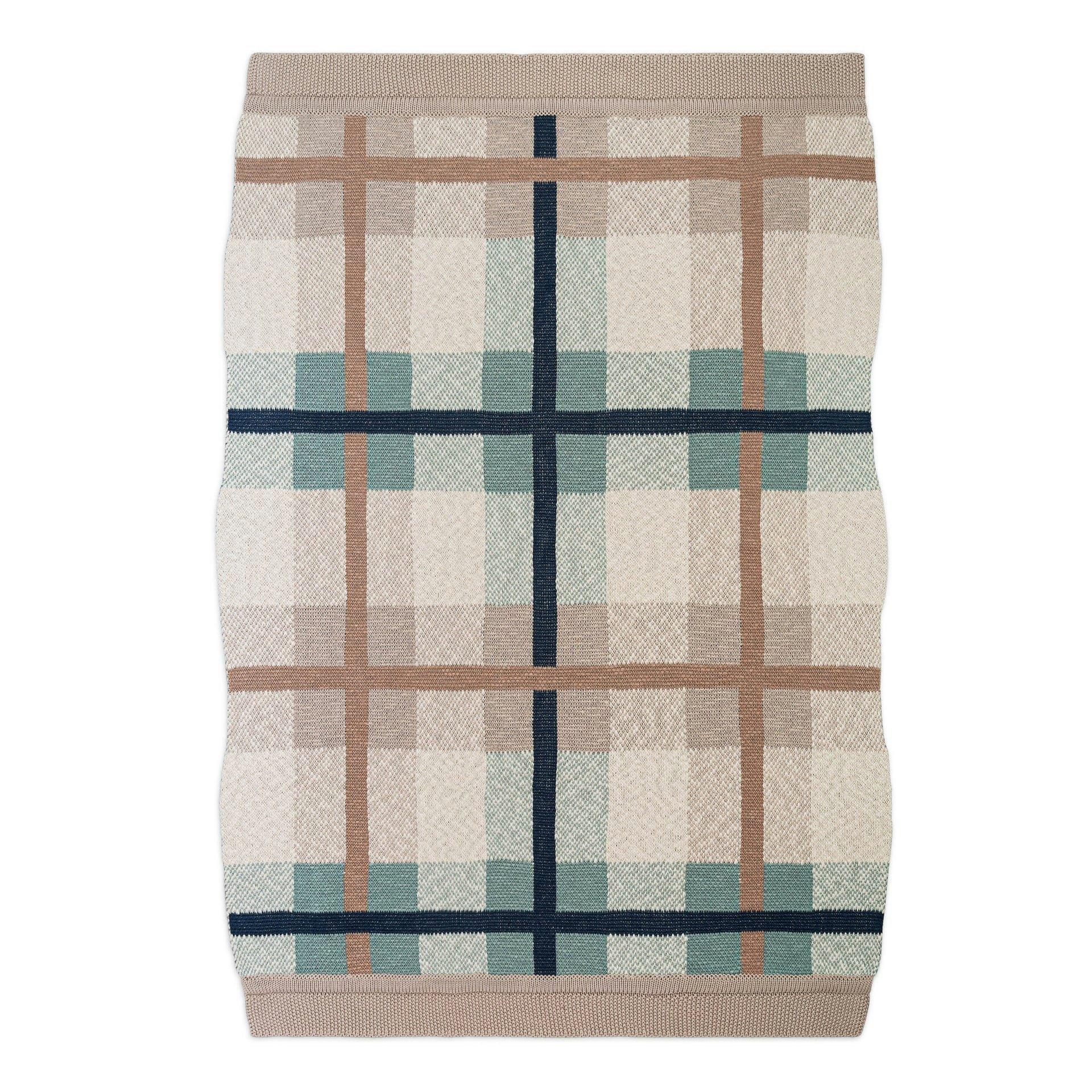 Charlie Farmhouse Knitted Plaid Baby Blanket image number 0