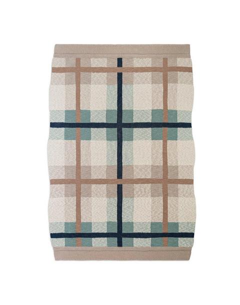 Charlie Farmhouse Knitted Plaid Baby Blanket