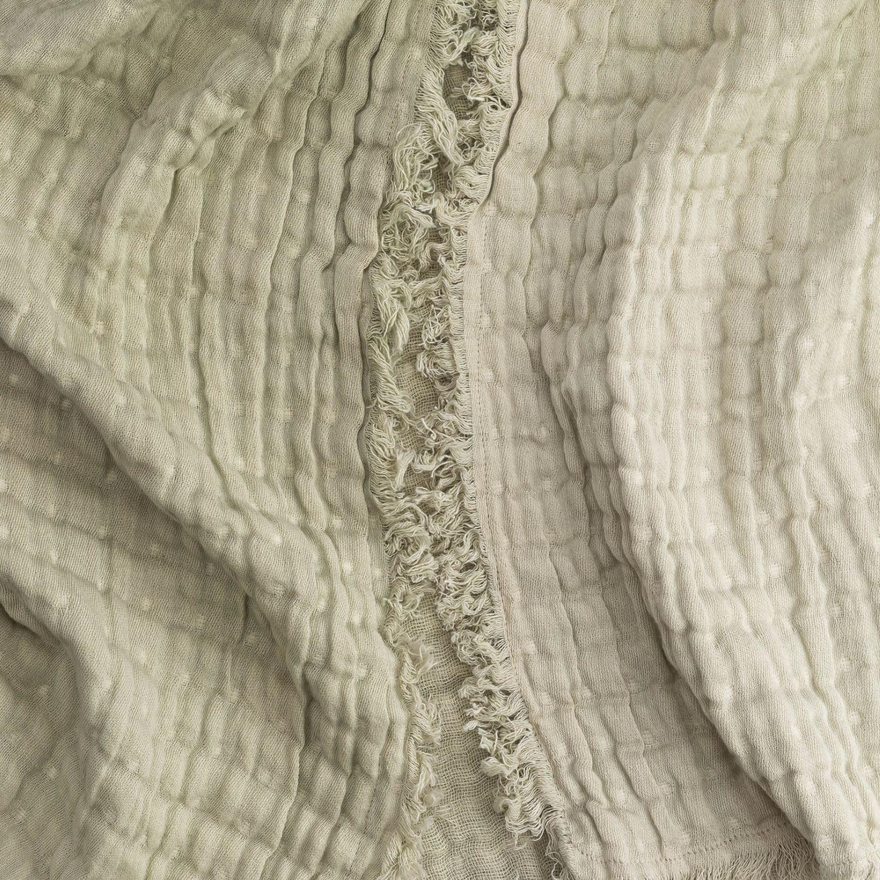Multi-Layer Cotton Muslin Baby Blanket (Sage Green Ombre) image number 2