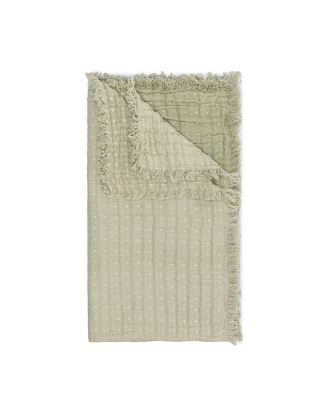Multi-Layer Cotton Muslin Baby Blanket (Sage Green Ombre)