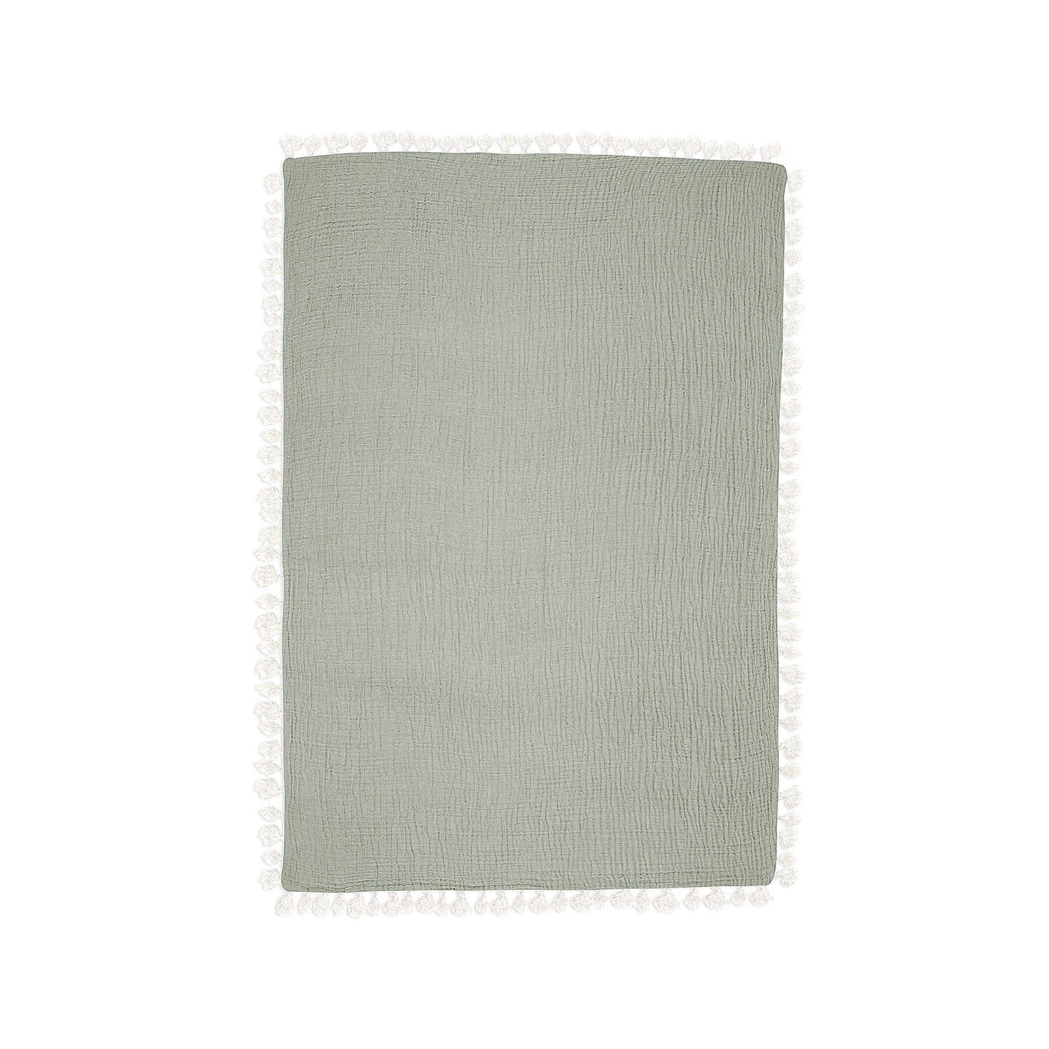 6-Layer Cotton Muslin Baby Blanket (Green Fern) image number 2