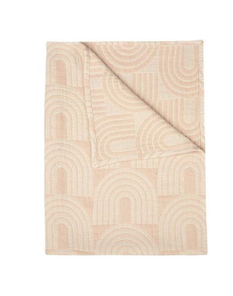Cotton Jacquard Baby Blanket (Pink Rainbow)