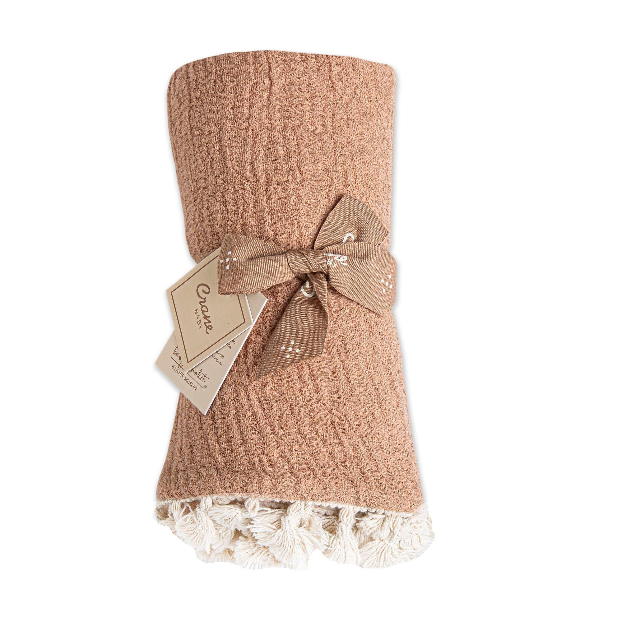 6-Layer Cotton Muslin Baby Blanket (Copper) image number 3