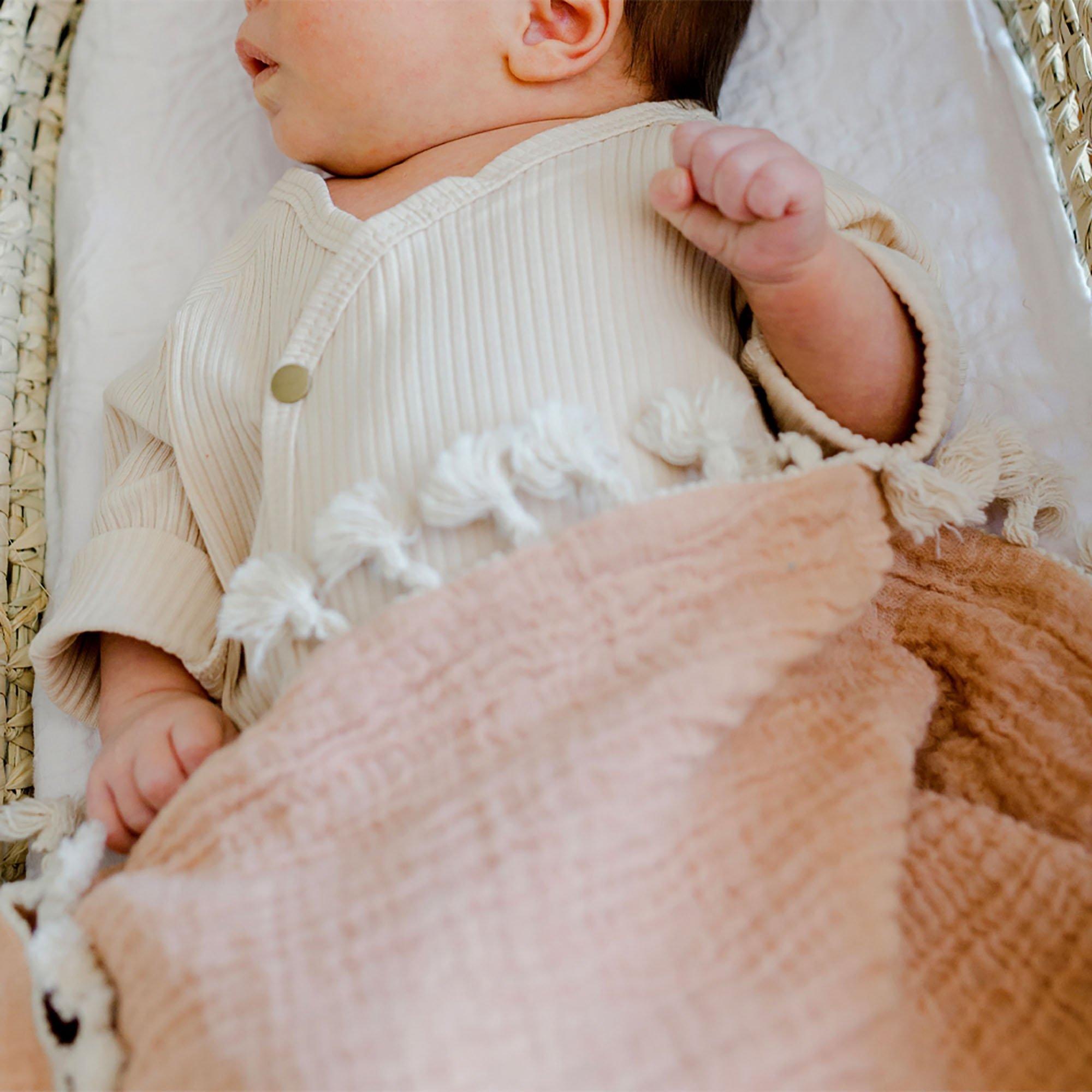 6-Layer Cotton Muslin Baby Blanket (Copper) image number 4