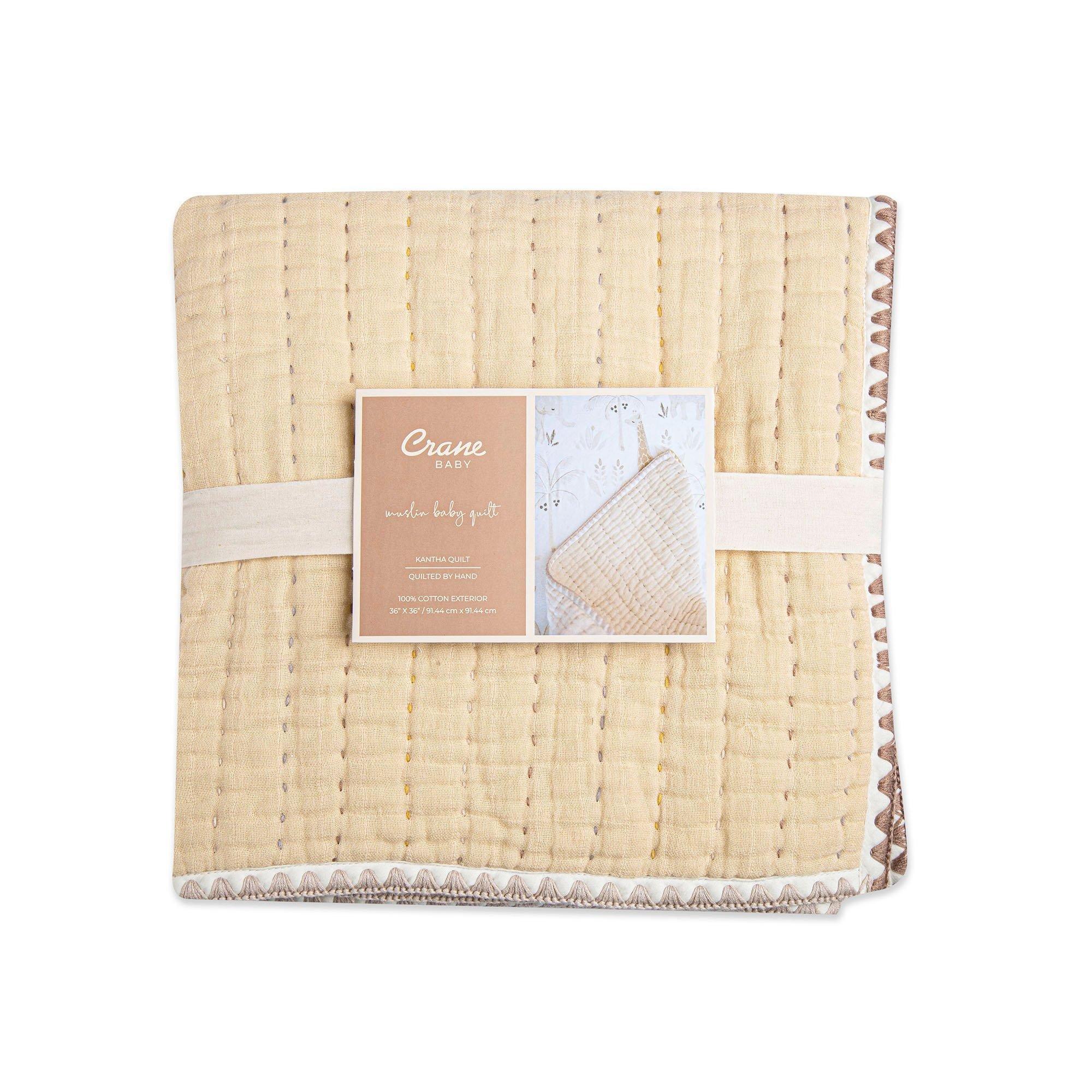 Kendi Beige Cotton Hand-Quilted Baby Blanket image number 3