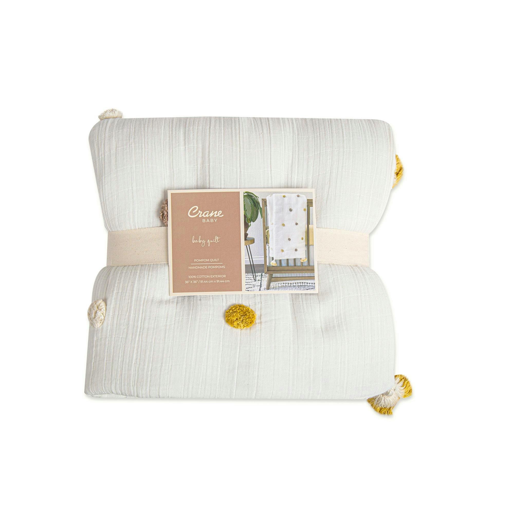 Kendi Cotton Muslin Pom Pom Baby Quilt image number 2