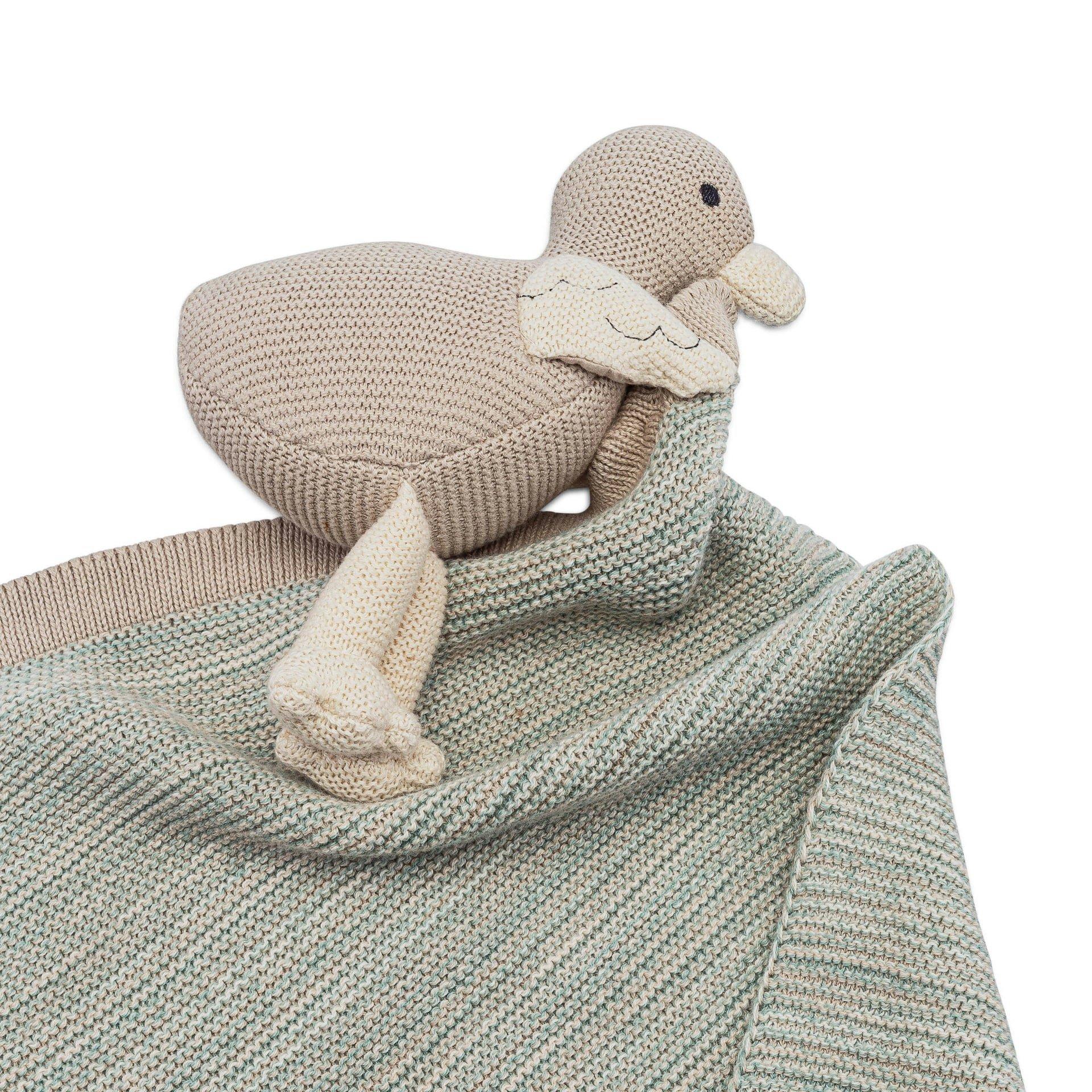 Charlie Farmhouse Knitted Lovey  Blanket (Georgie the Goose) image number 1