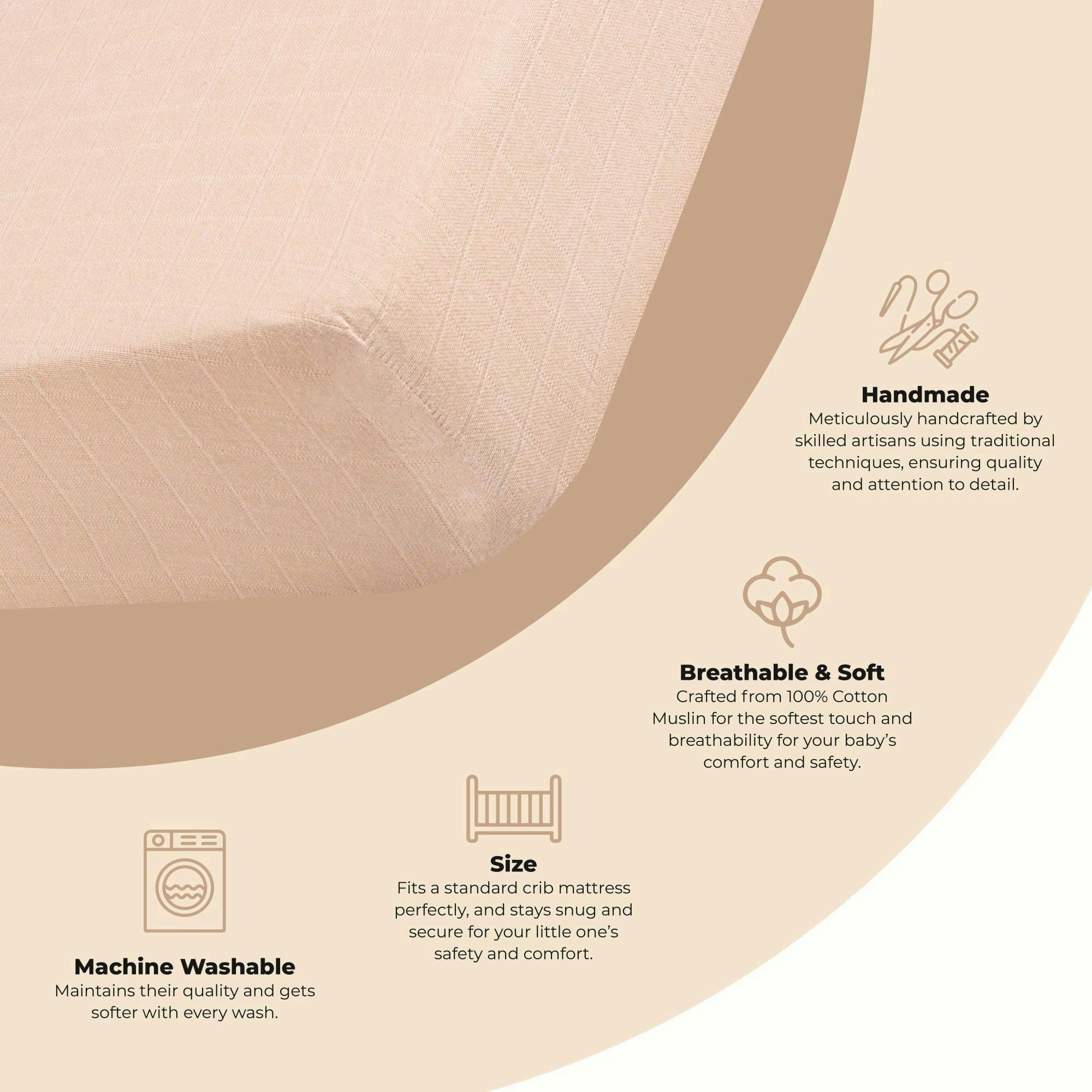 Kaleidoscope Desert Pink Cotton Fitted Crib Sheet image number 1