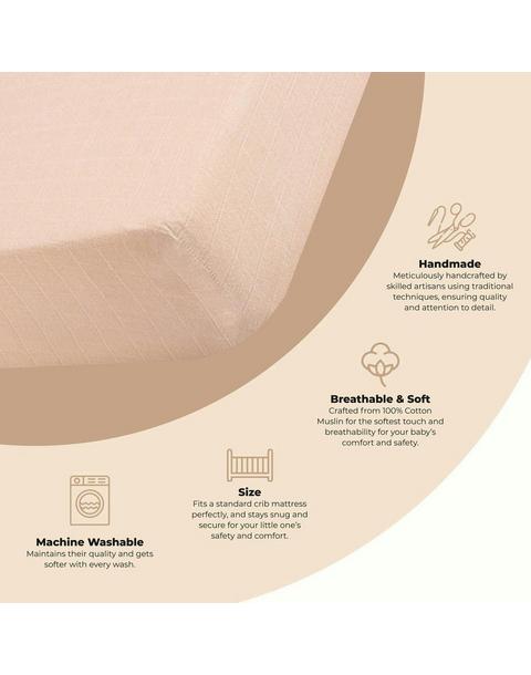 Kaleidoscope Desert Pink Cotton Fitted Crib Sheet