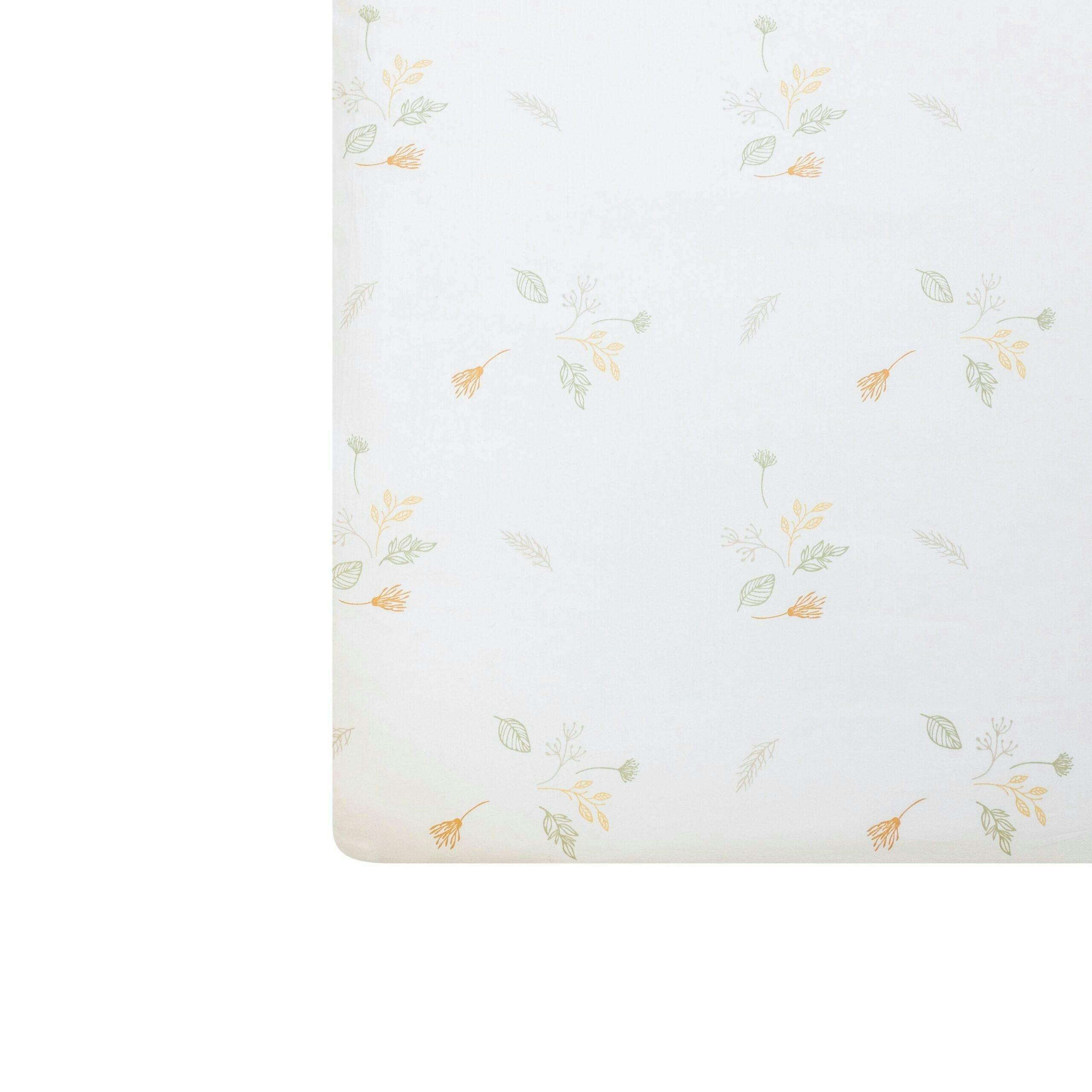 Willow Dainty Leaf Cotton Fitted Crib Sheet image number 3