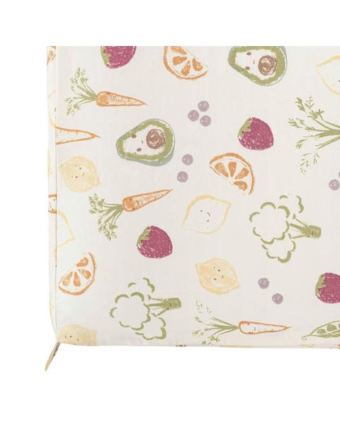 Clementine Fruits & Veggies Cotton Fitted Crib Sheet
