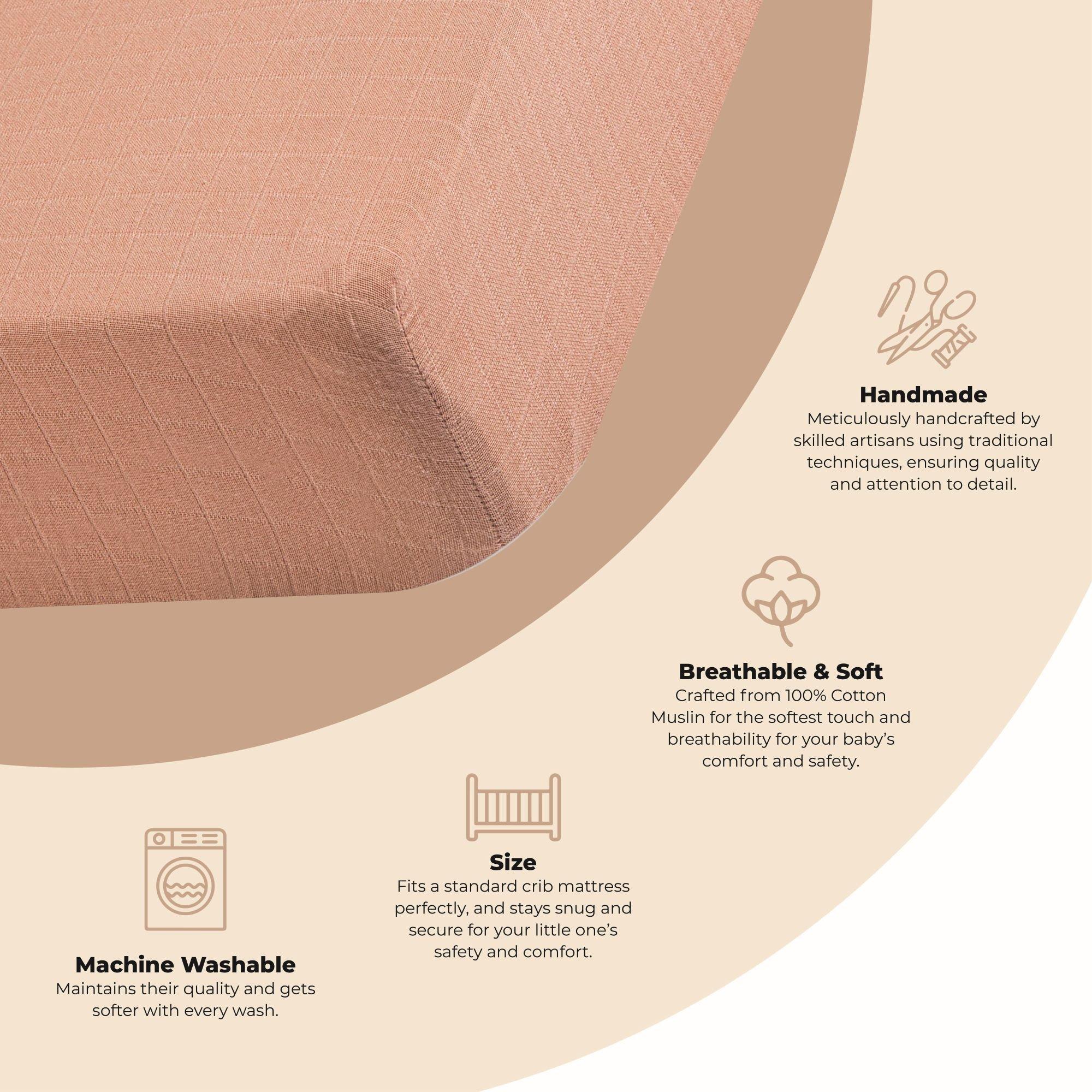 Kaleidoscope Copper Cotton Fitted Crib Sheet image number 1