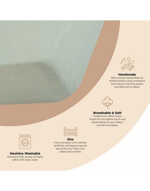 Kaleidoscope Evergreen Cotton Fitted Crib Sheet