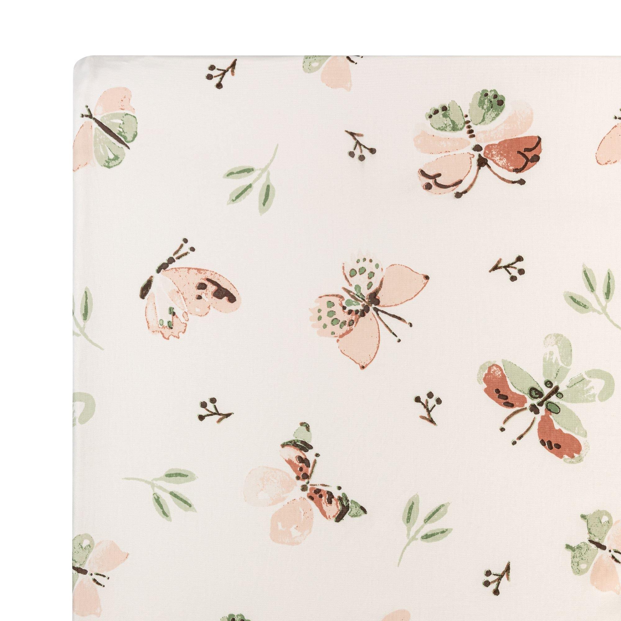 Parker Butterfly Cotton Fitted Crib Sheet image number 1