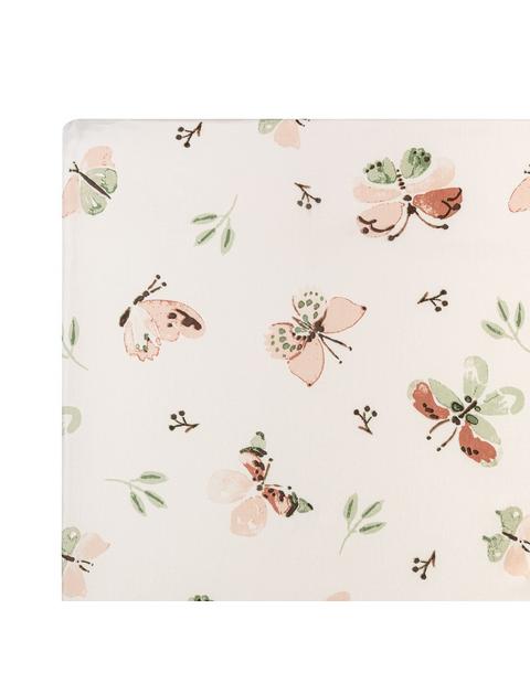 Parker Butterfly Cotton Fitted Crib Sheet