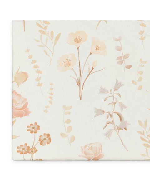 Violet Floral Cotton Fitted Crib Sheet