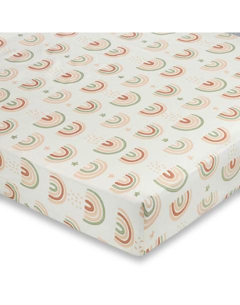 Parker Rainbow Cotton Fitted Crib Sheet