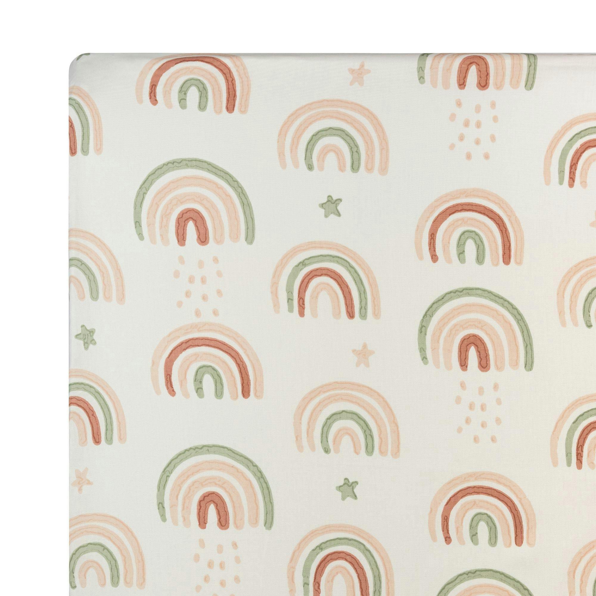 Parker Rainbow Cotton Fitted Crib Sheet image number 1