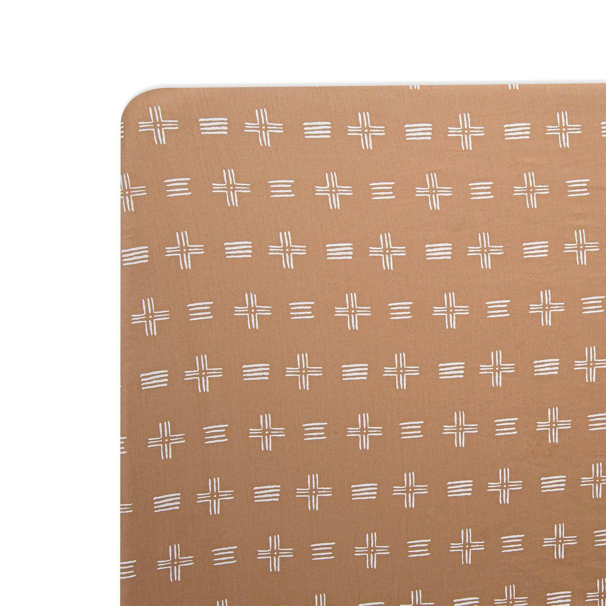 Kendi Copper Dash Cotton Fitted Crib Sheet image number 2