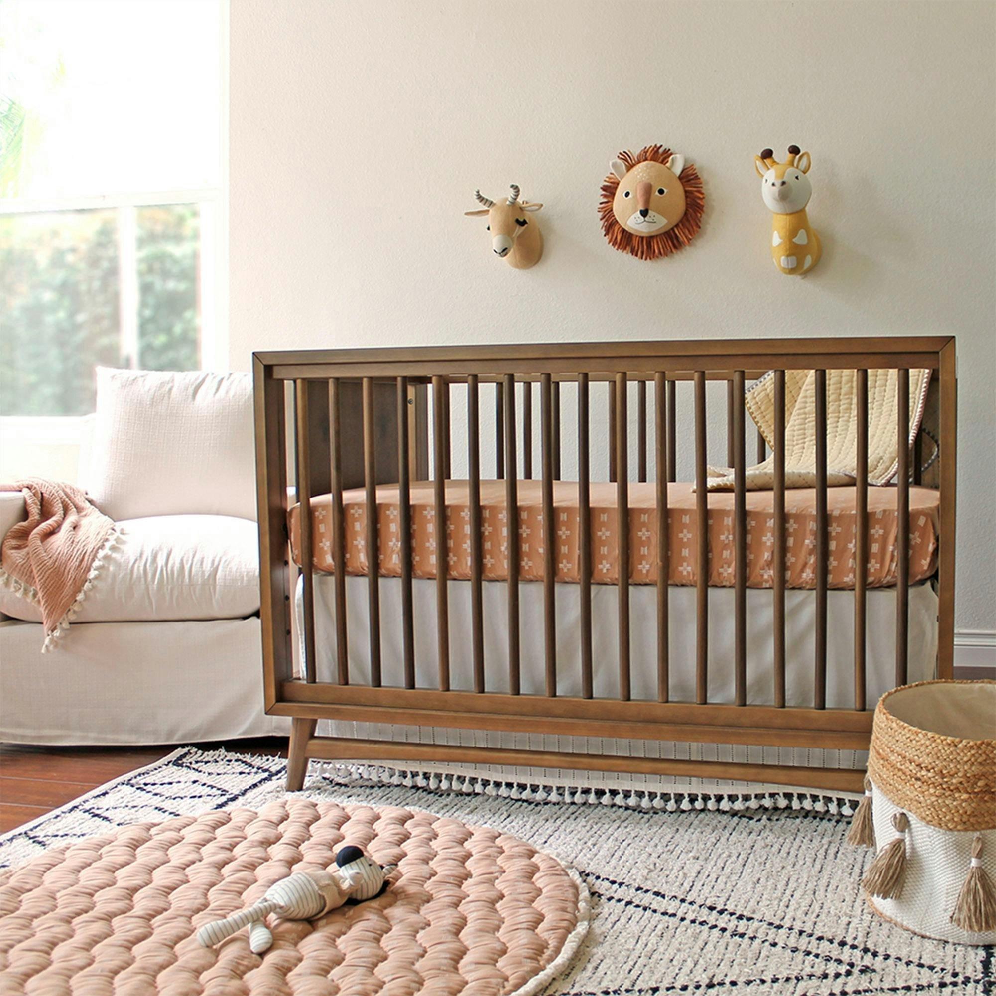 Kendi Copper Dash Cotton Fitted Crib Sheet image number 3