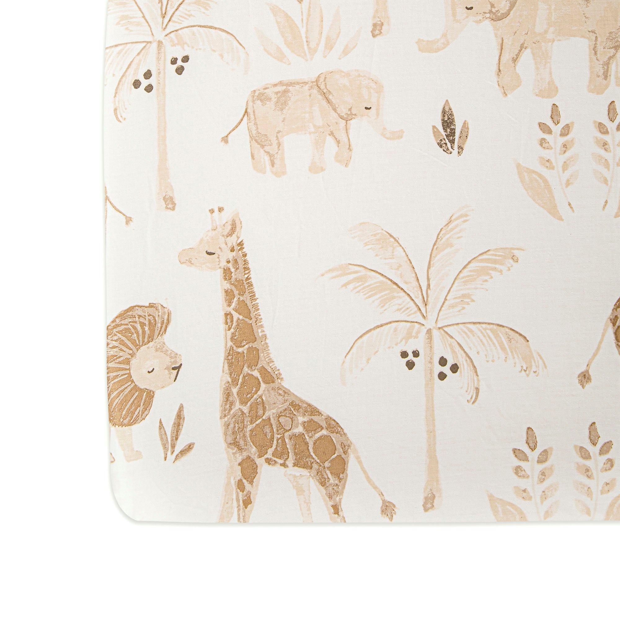 Kendi Safari Animal Cotton Fitted Crib Sheet image number 2