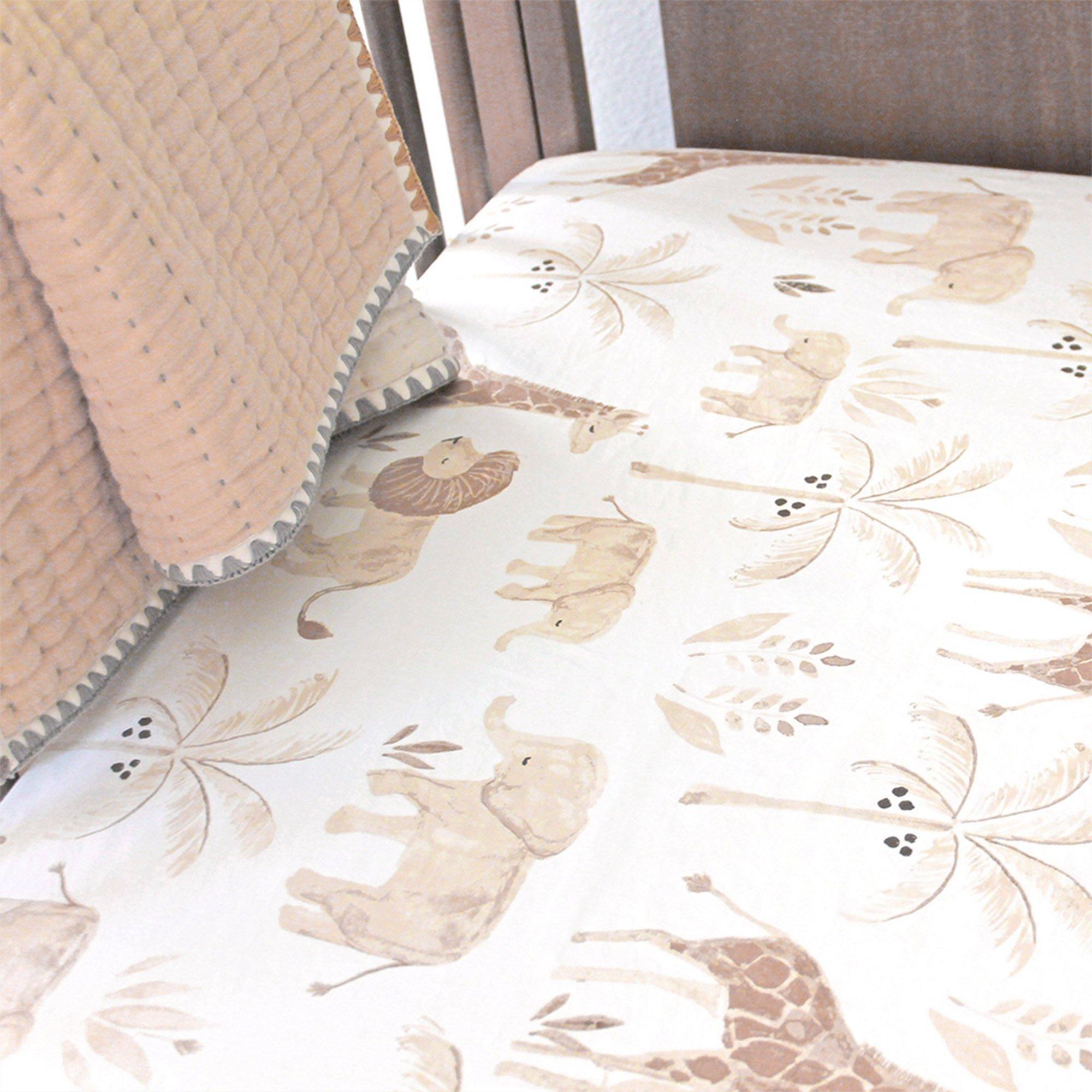 Kendi Safari Animal Cotton Fitted Crib Sheet image number 4