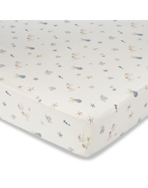 Cove Sea Life Cotton Fitted Crib Sheet