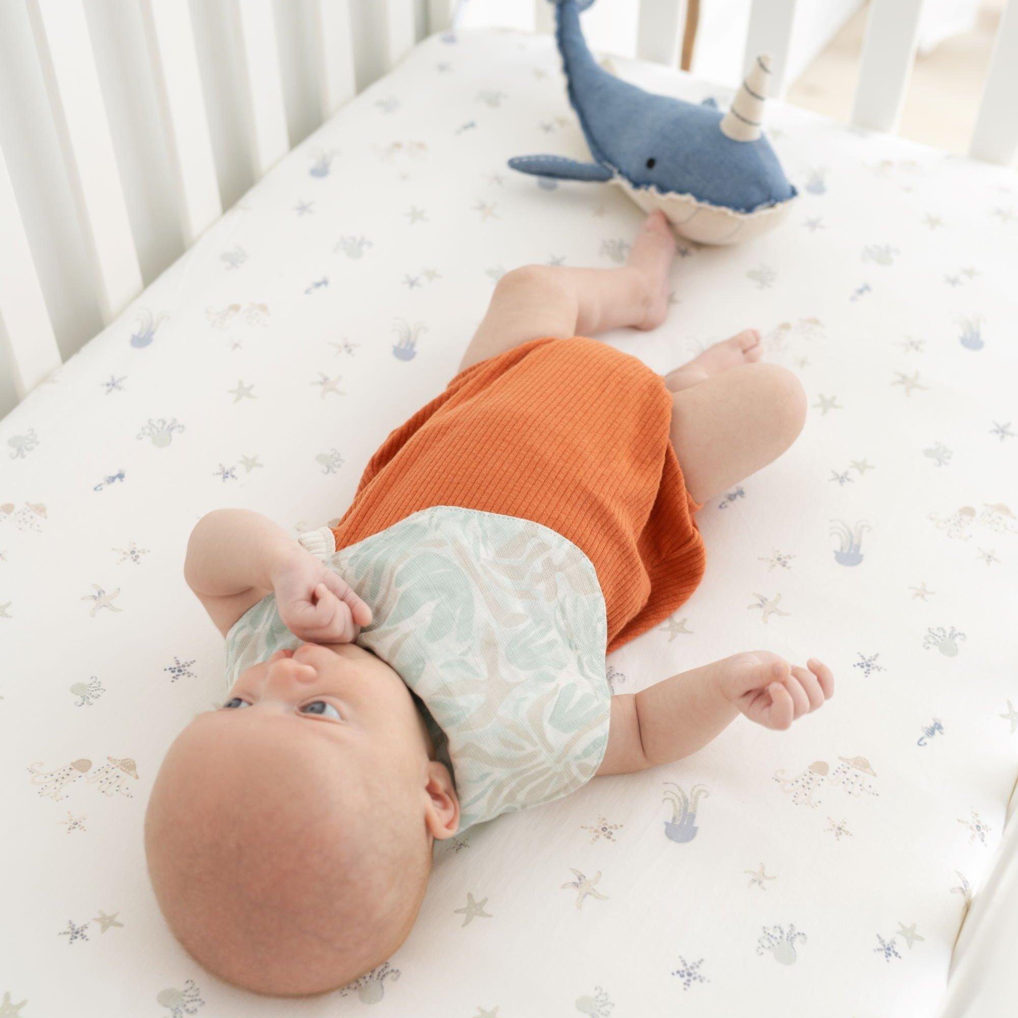 Cove Sea Life Cotton Fitted Crib Sheet image number 3