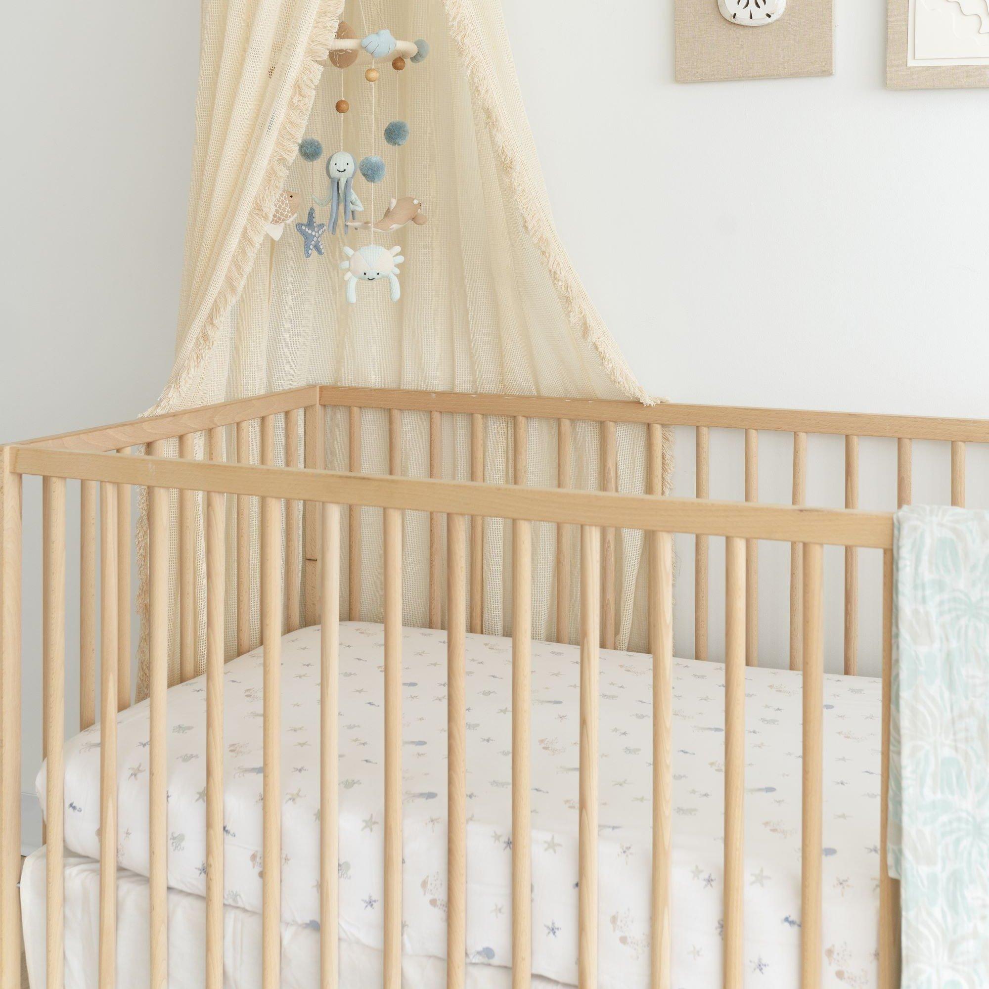 Cove Sea Life Cotton Fitted Crib Sheet image number 4