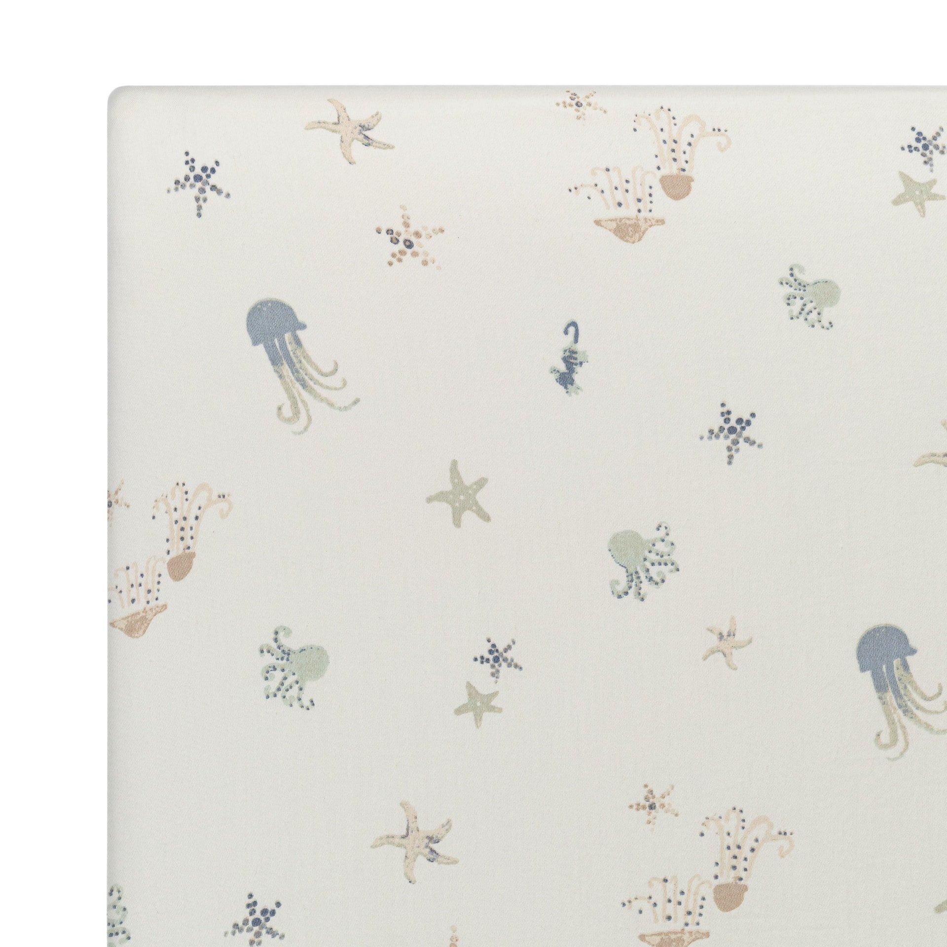 Cove Sea Life Cotton Fitted Crib Sheet image number 1