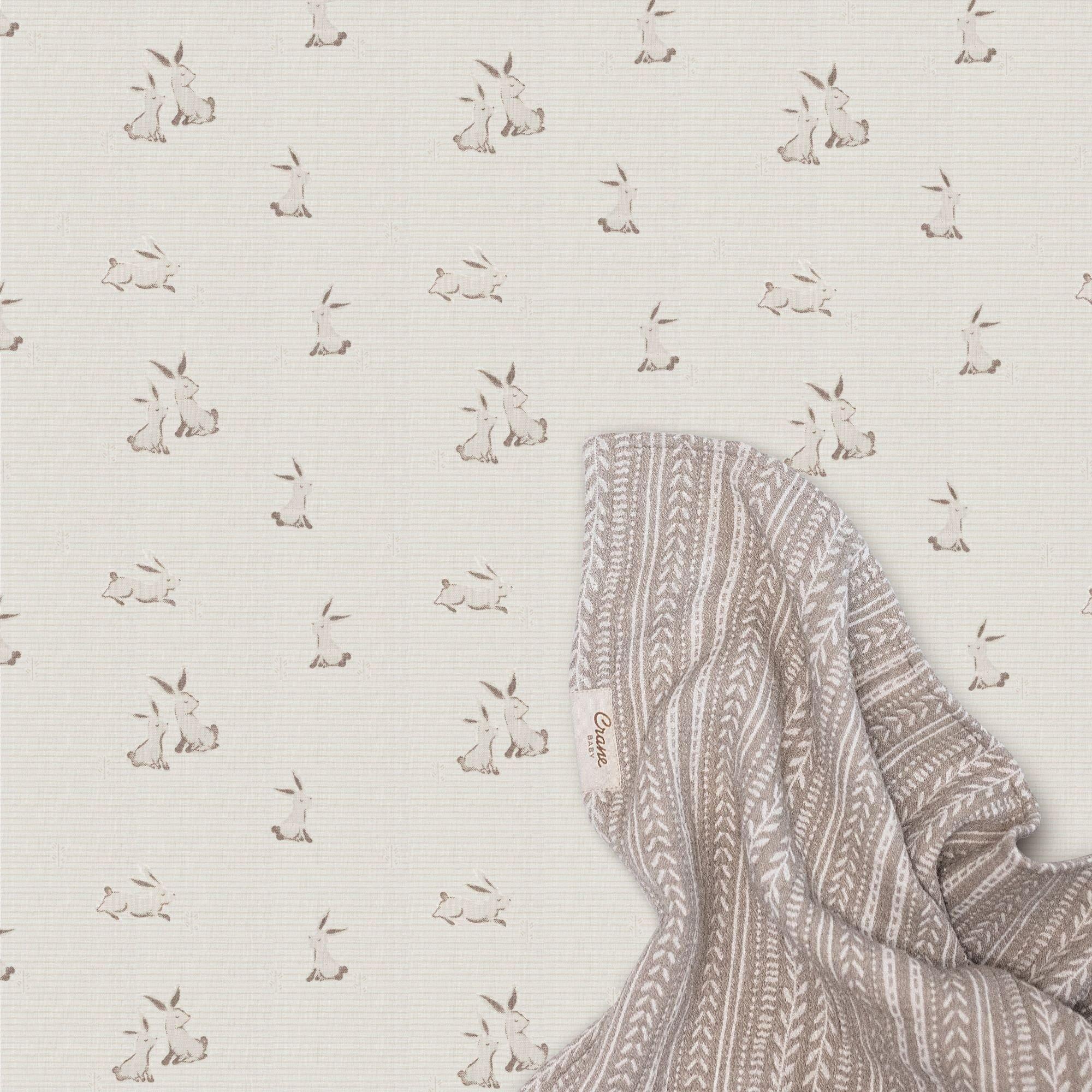 Avery Bunny Organic Cotton Fitted Crib Sheet image number 4