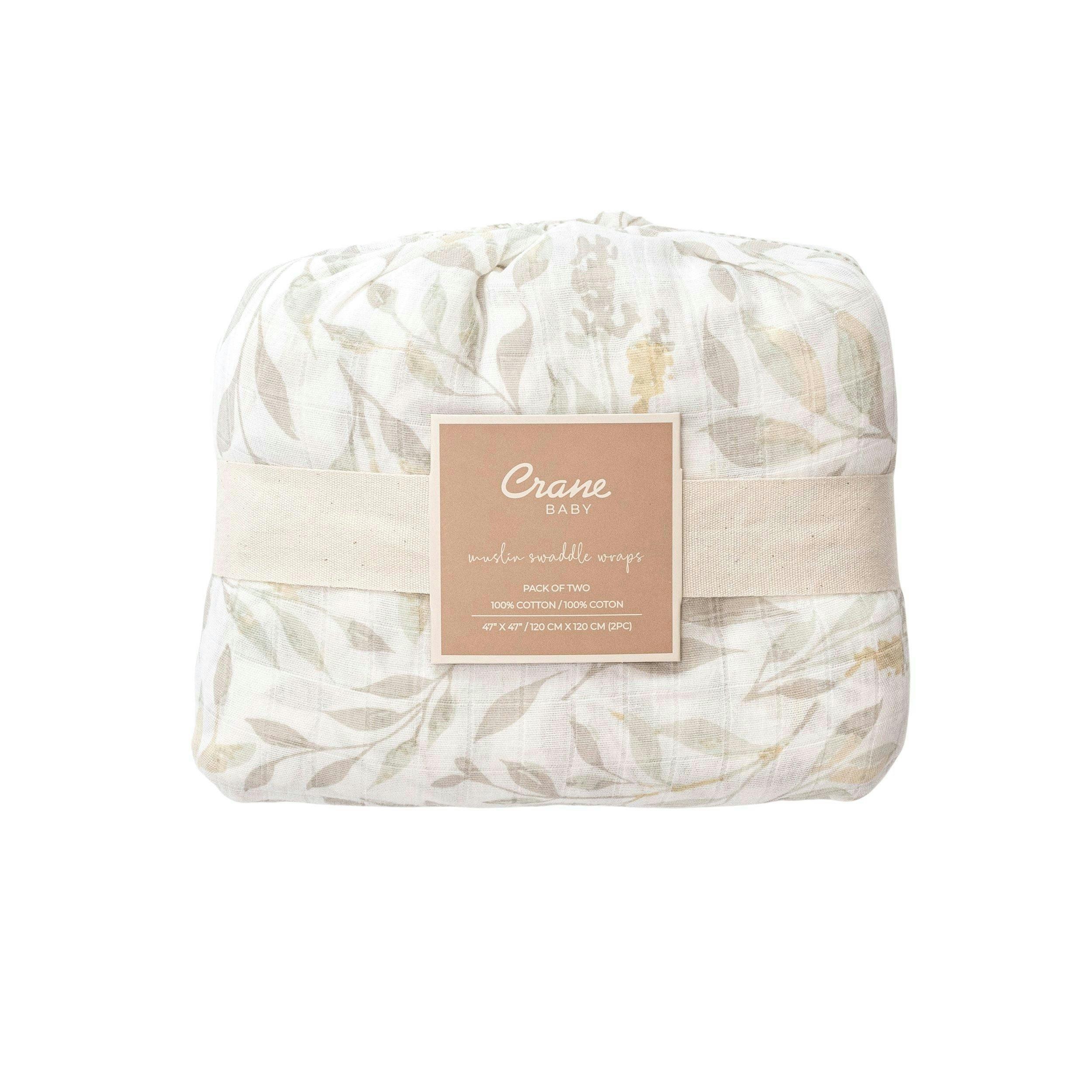 Willow Cotton Muslin Swaddle Blanket Set (Leaf, Set of 2) image number 4