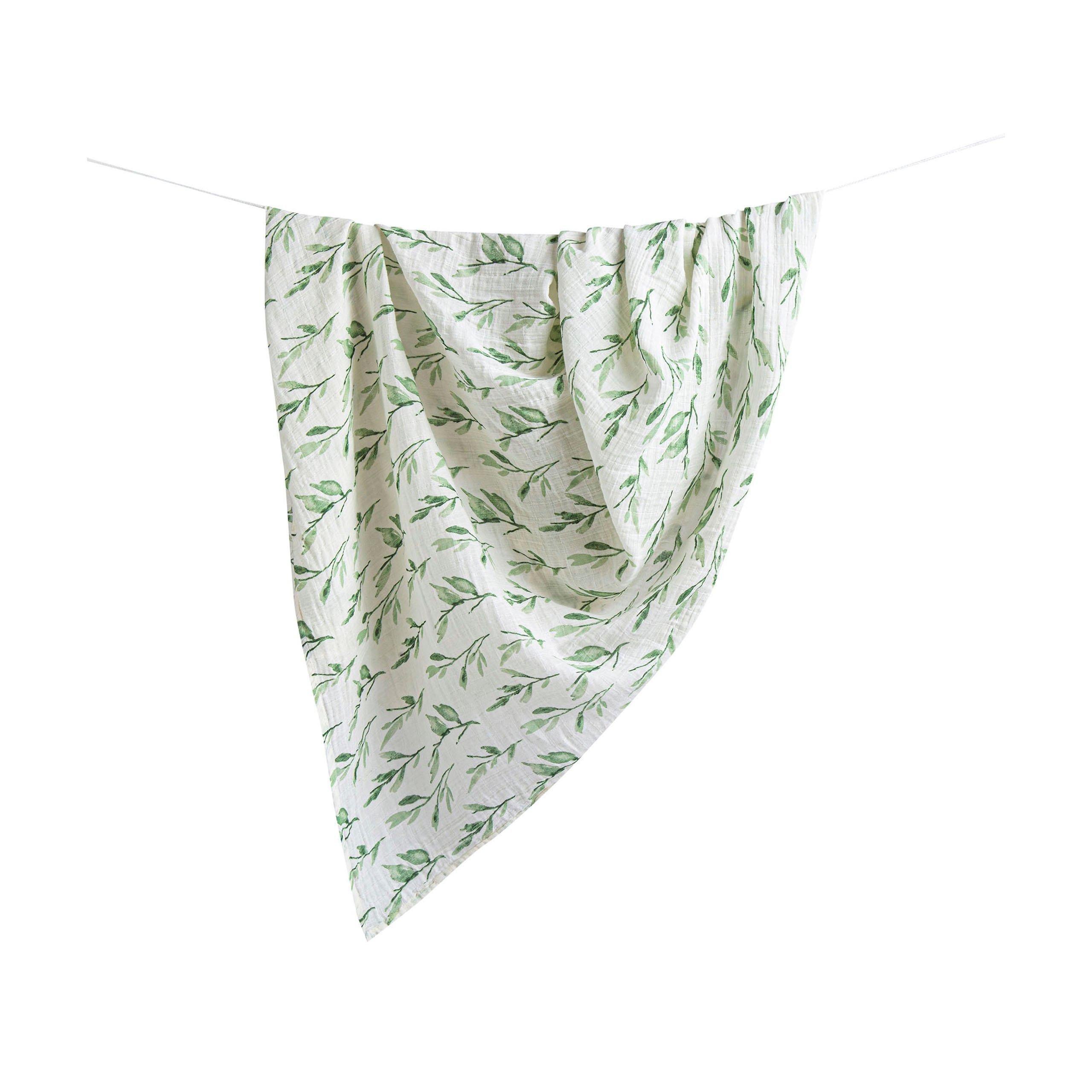 Parker Cotton Muslin Swaddle Blanket Set (Floral, Set of 2) image number 2