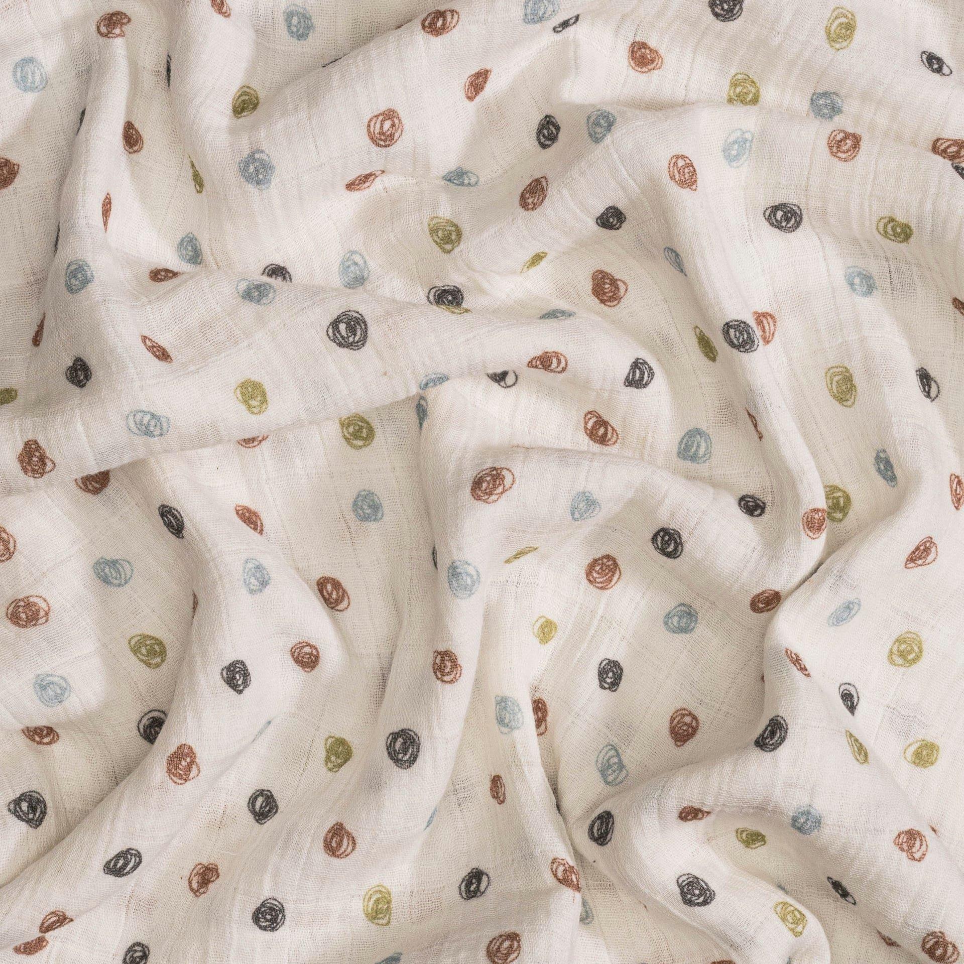 Charlie Cotton Muslin Swaddle Blanket Set (Tractor, Set of 2) image number 2