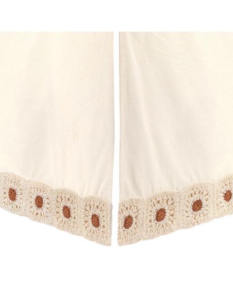 Beige Crochet Crib Skirt