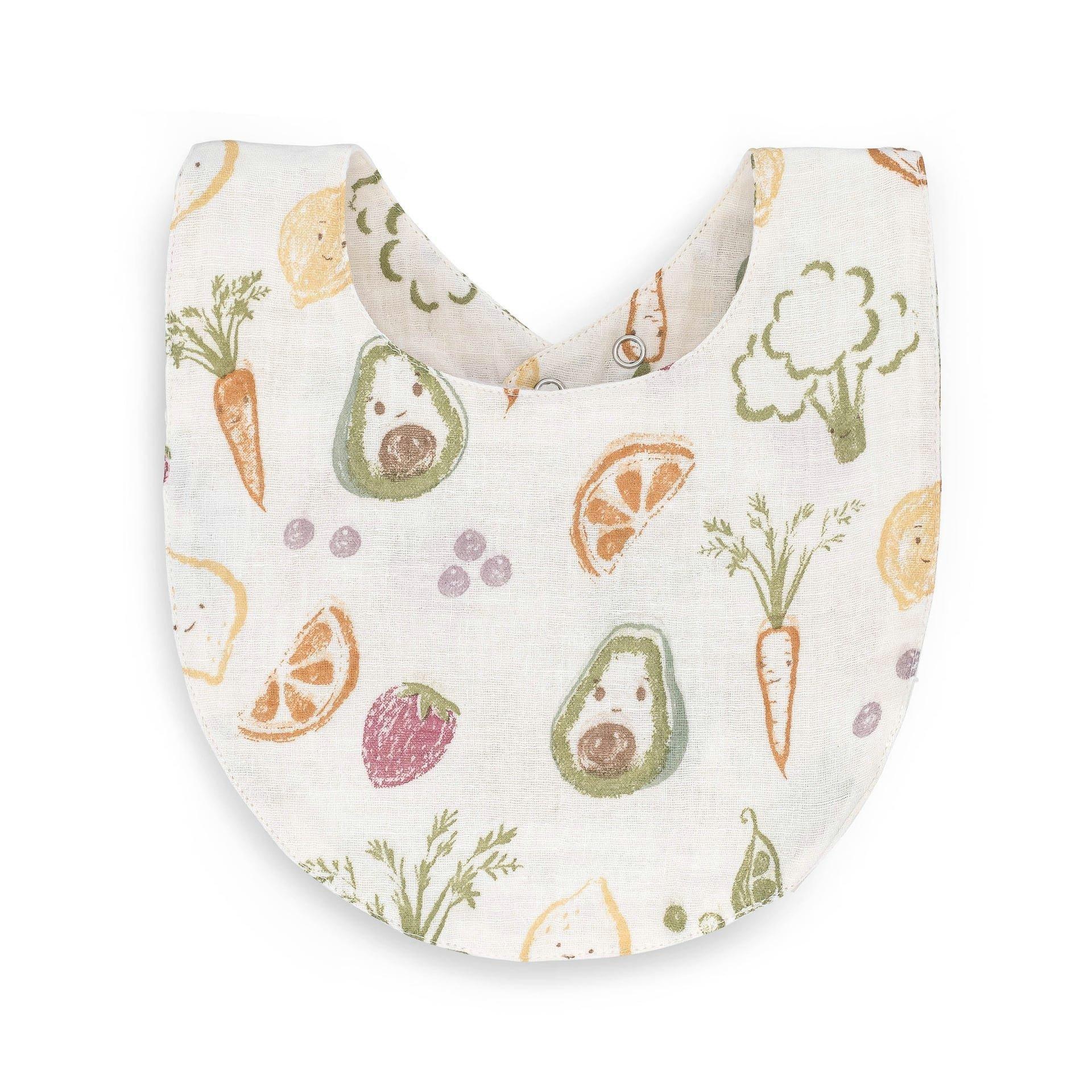 Clementine Fruit & Veggie Cotton Bandana Baby Bib (3 Pack) image number 2