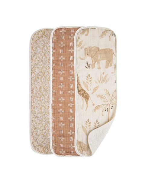 Kendi Safari Animal Cotton Burp Cloth (Set of 3)