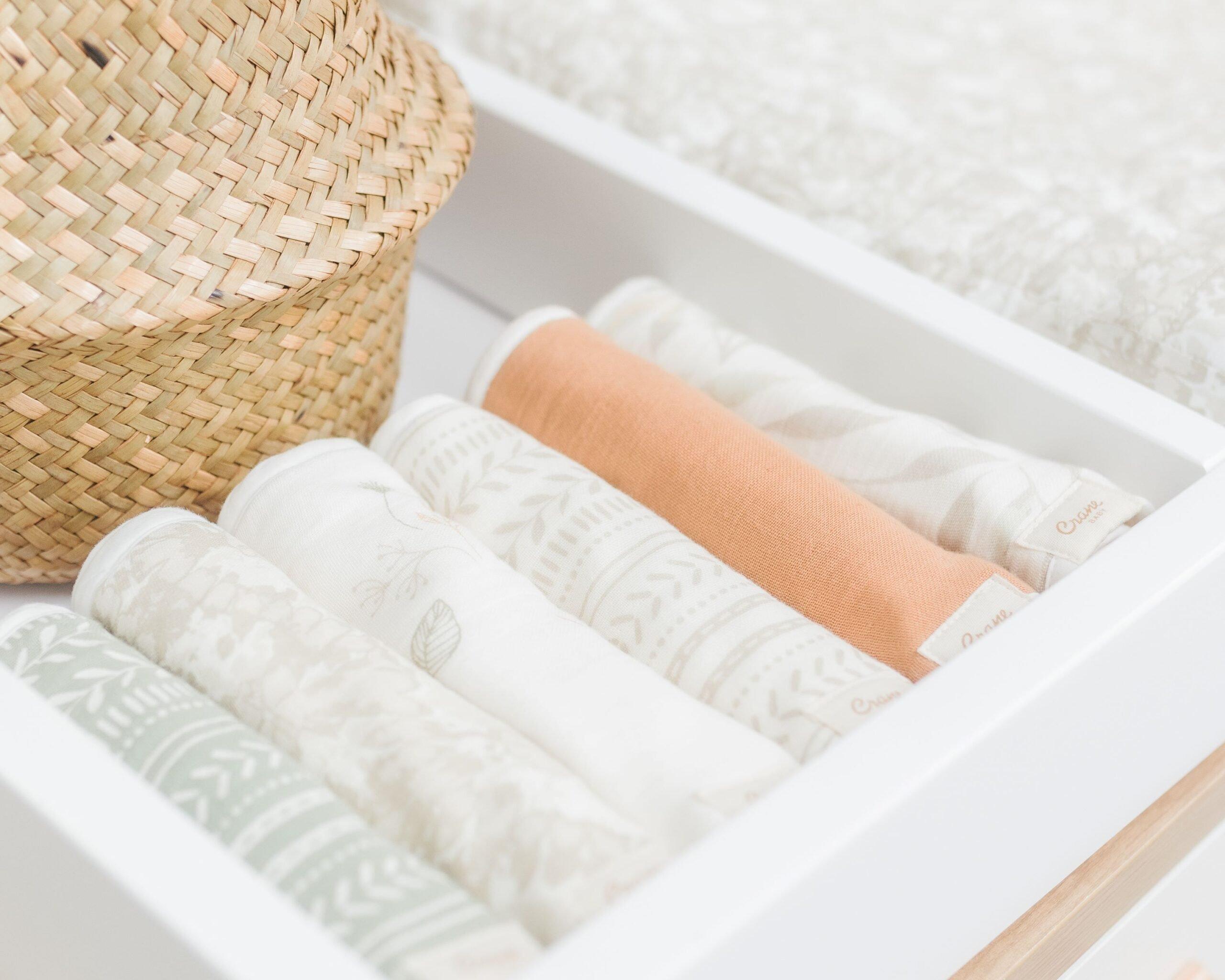 Willow Copper Leaf Cotton Burp Cloth (Set of 3) image number 1