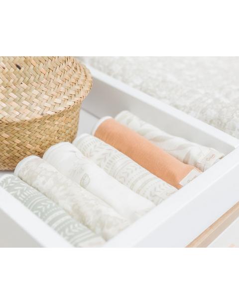 Willow Copper Leaf Cotton Burp Cloth (Set of 3)