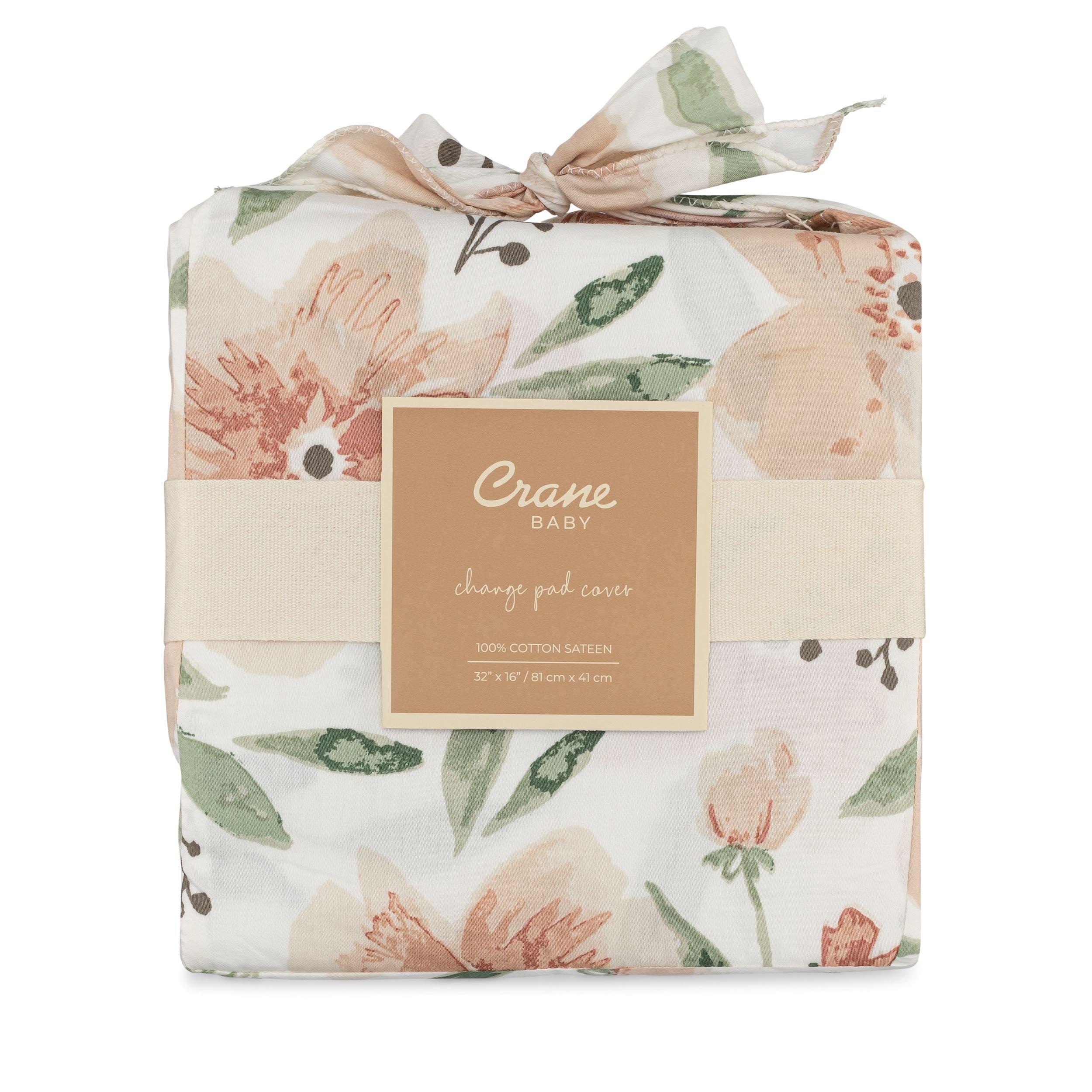 Parker Pink Floral Cotton Quilted Change Pad Cover