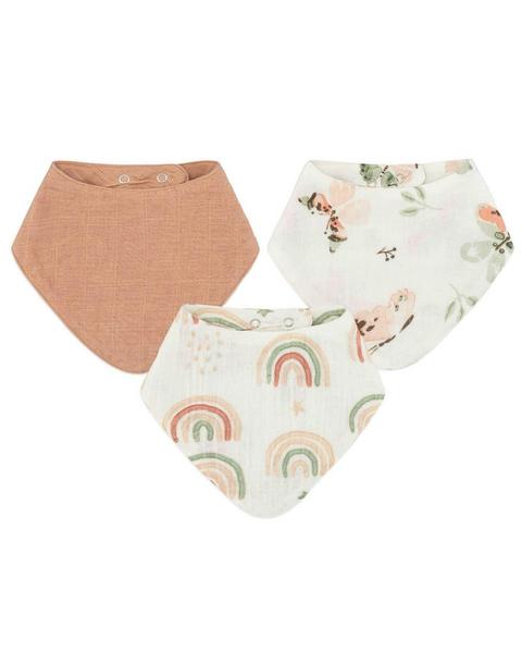 Parker Butterfly Cotton Bandana Baby Bib (3 Pack)
