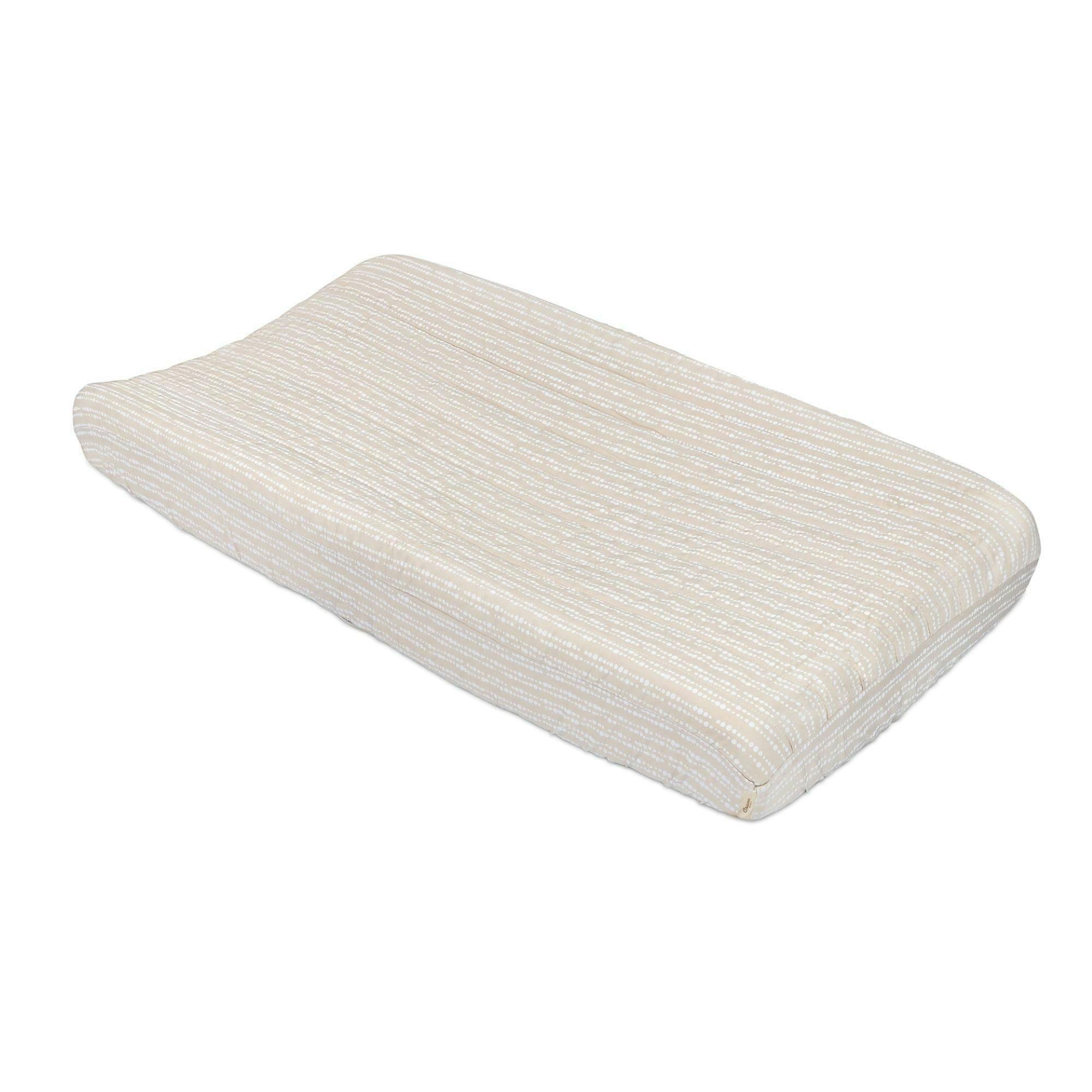 Cove Neutral Dot Cotton Quilted Change Pad Cover image number 0