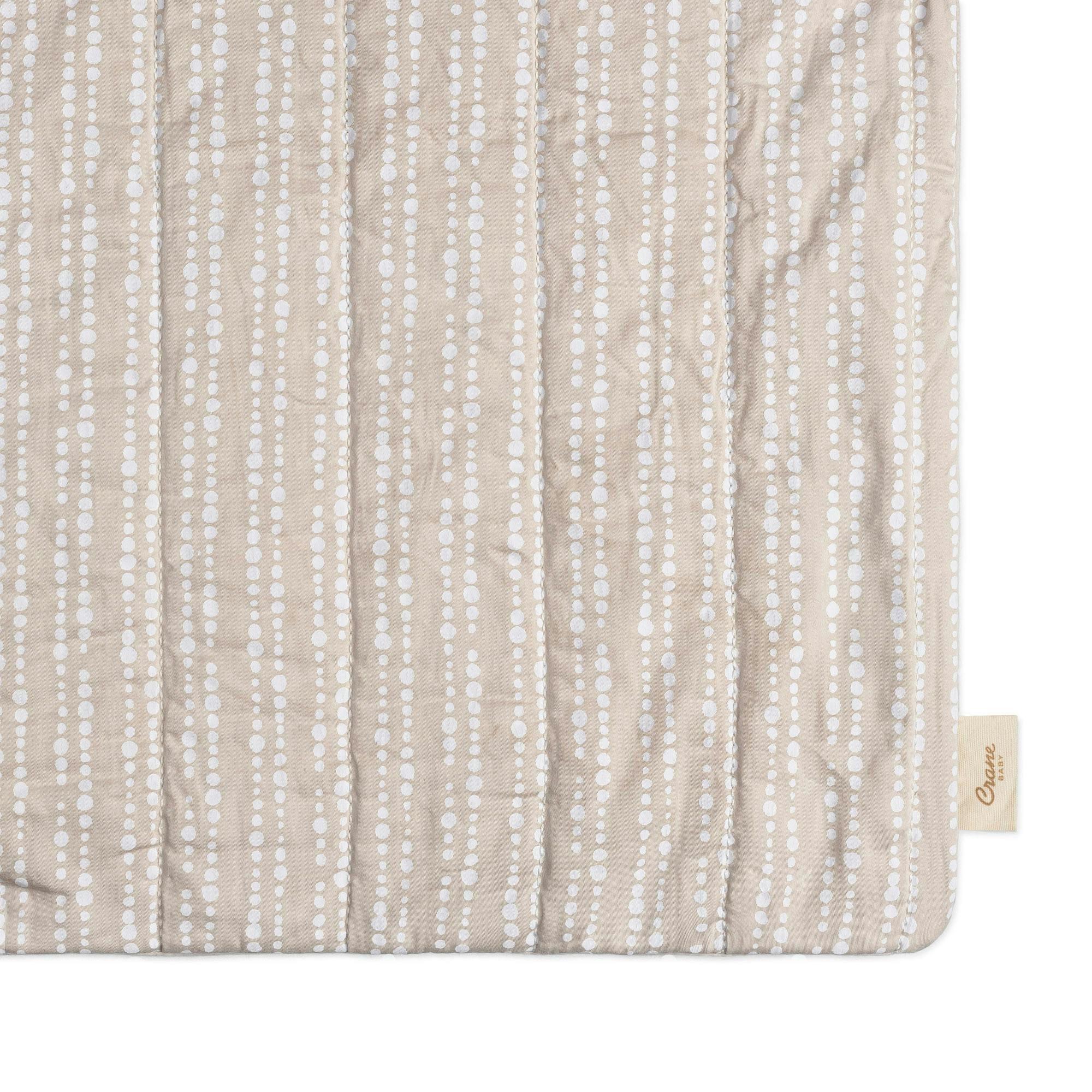Cove Neutral Dot Cotton Quilted Change Pad Cover