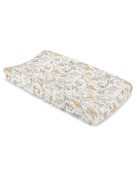 Ezra Woodland Fox Cotton Quilted Change Pad Cover