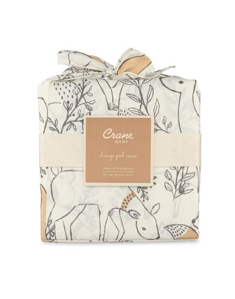 Ezra Woodland Fox Cotton Quilted Change Pad Cover