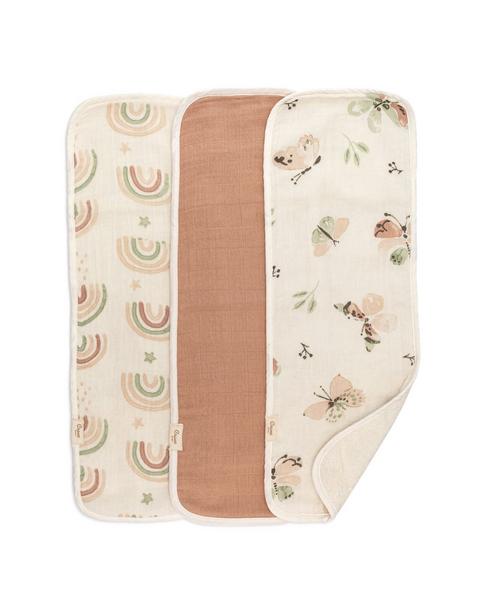 Parker Rainbow Butterfly Cotton Burp Cloth (Set of 3)