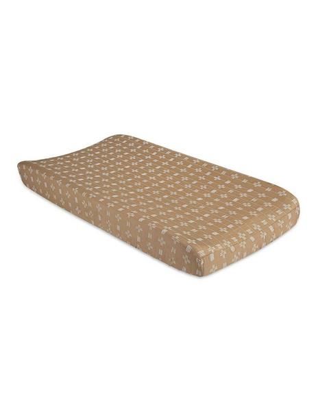 Ezra Copper Dash Cotton Quilted Change Pad Cover