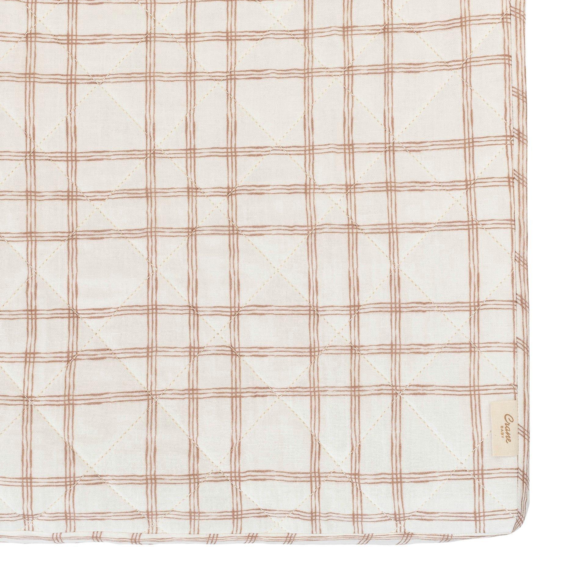 Charlie Farmhouse Plaid Cotton Quilted Change Pad Cover image number 1