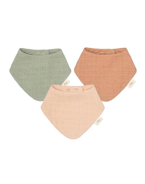 Kaleidoscope Rose Cotton Bandana Baby Bib (3 Pack)